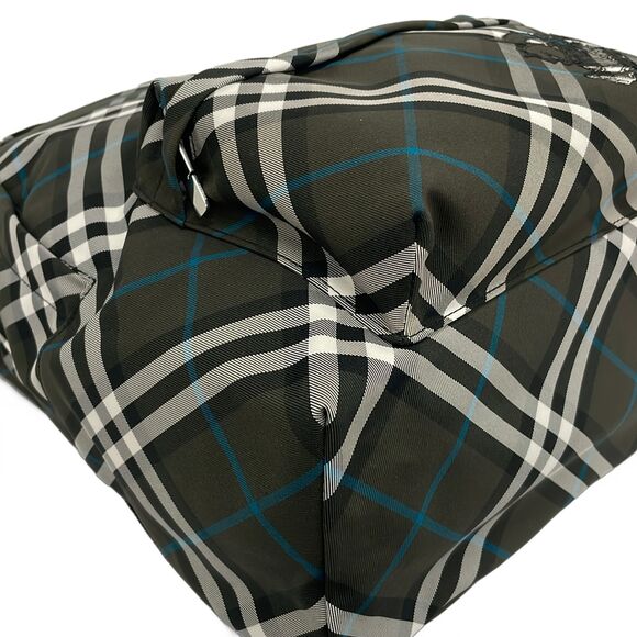 Burberry Check Backpack Dark Gray White Multi